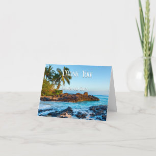 Geheimer Strand Maui, Tropisch, Paradies, Hochzeit Dankeskarte