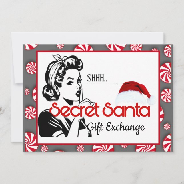 Geheimer Wichtel-Geschenkaustausch Einladung (Vorderseite)