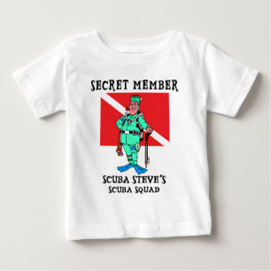 Geheimes Mitglieds-UNTERWASSERATEMGERÄT Steve-Bab Baby T-shirt