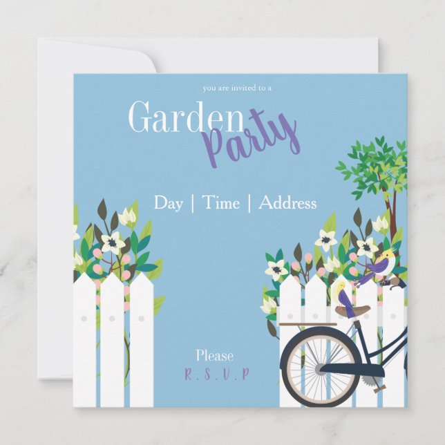 Geheimgarten| Gartenbau - Party Einladungen (Vorderseite)