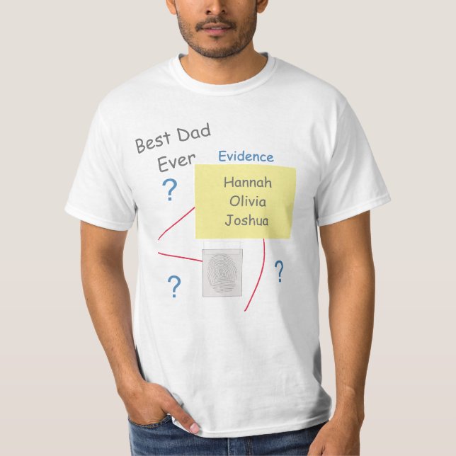 Geheimkriminalität - Bester Vater für die Beweisfü T-Shirt (Vorderseite)
