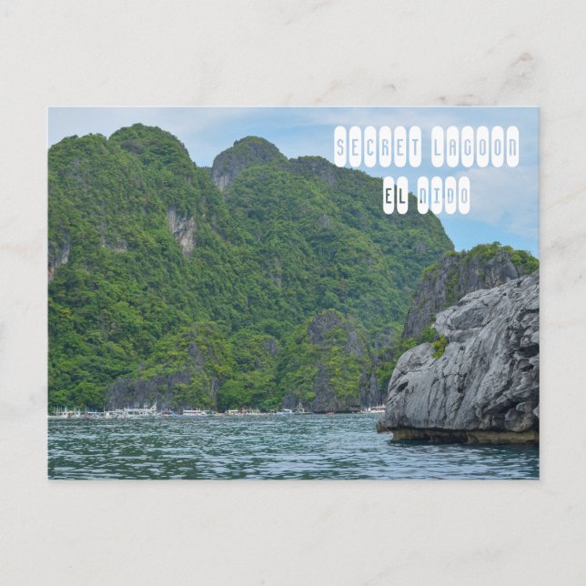 GeheimLagune in El Nido Palawan Postkarte (Vorderseite)