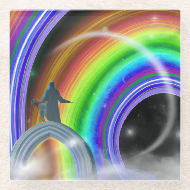 Geheimnis beim überdimensionalen Stargate Glasuntersetzer (Vorderseite)