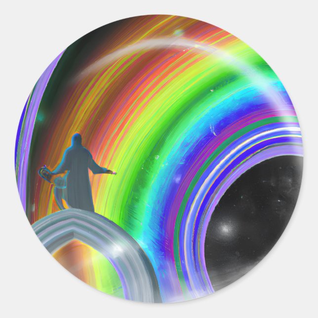 Geheimnis beim überdimensionalen Stargate Runder Aufkleber (Vorderseite)
