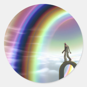 Geheimnis beim überdimensionalen Stargate Runder Aufkleber