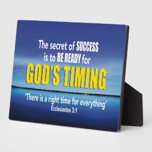 Geheimnis des Erfolgs GOTTES ZEITENKRISE 3:1 Fotoplatte