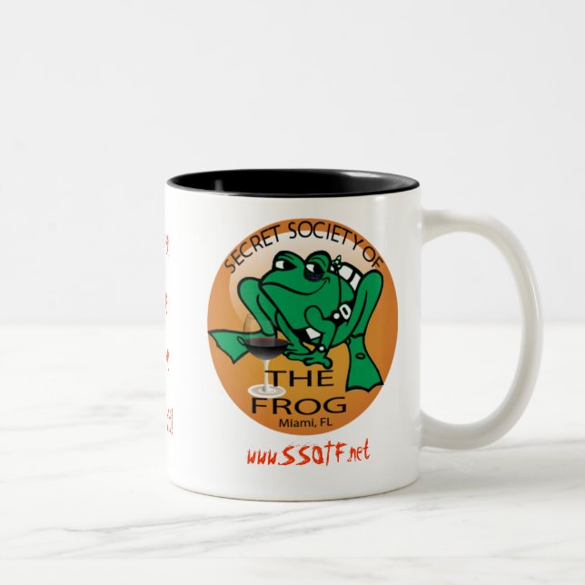 Geheimnis-Gesellschaft der Frosch-Kaffee-Tasse Zweifarbige Tasse (Rechts)