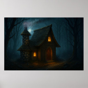 Geheimnisse des Hexenhauses im Wald Poster