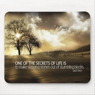 Geheimnisse des Lebens motivierend Mousepad