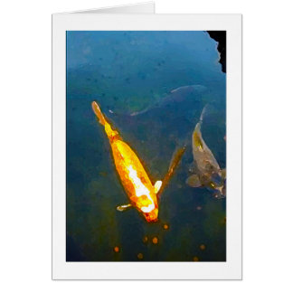 Geheimnistuerische Fisch-Teich-Kunst-leere Karte