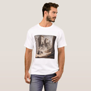 Geheimnisvolle Bleistiftskizze Historisches Design T-Shirt
