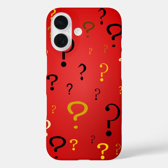 Geheimnisvolle Fragezeichen iPhone 16 Hülle (Rückseite)
