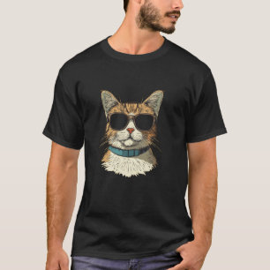 Geheimnisvolle Katze mit leerer Schattenerklärung T-Shirt