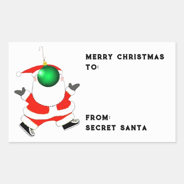Geheimnisvolle Santa-Ideen Rechteckiger Aufkleber (Vorderseite)