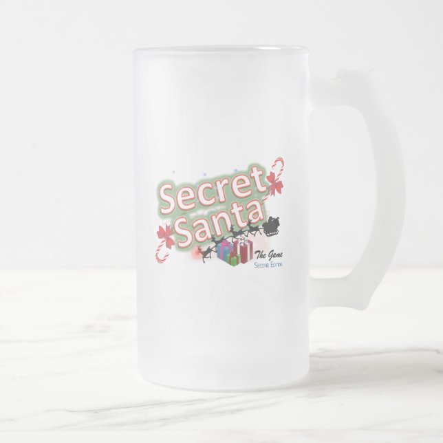 Geheimnisvolle Santa Mattierte Glasscheibe Mattglas Bierglas (Rechts)