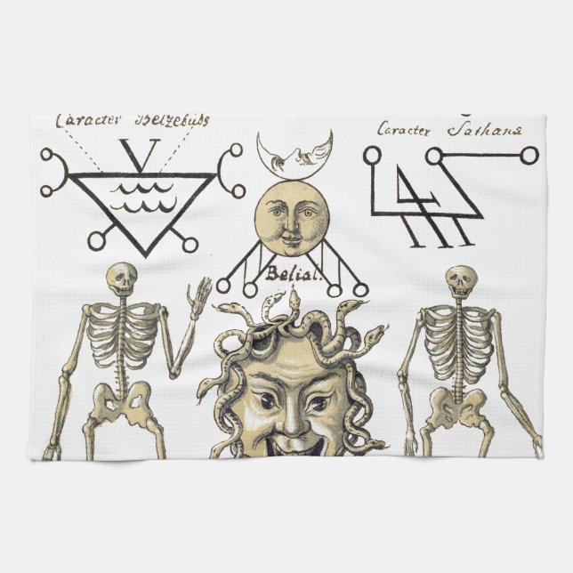 Geheimnisvolle Symbole Küchentuch (Horizontal)
