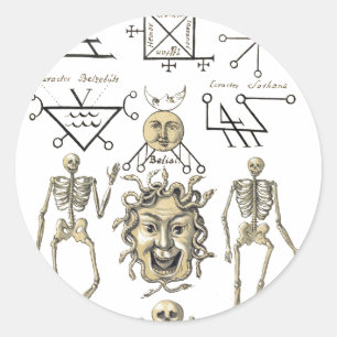 Geheimnisvolle Symbole Runder Aufkleber