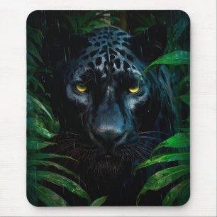 Geheimnisvoller Schwarzer Panther Dschungel-Wildli Mousepad
