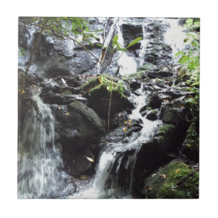 Geheimnisvoller Wasserfall im Moky-Gebirge Fliese