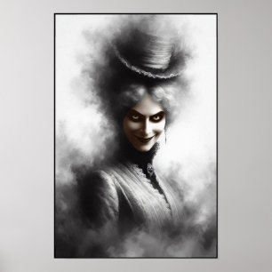 Geheimnisvolles, unheimliches viktorianisches Frau Poster