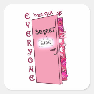 Geheimseite Quadratischer Aufkleber