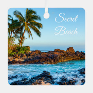 Geheimstrand, Maui, Square Metal Ornament