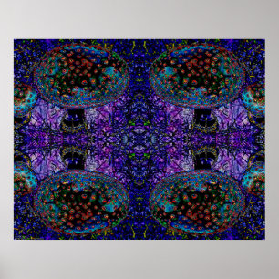 "Gehen abstrakte psychedelische Pilz-Kunst fragen Poster