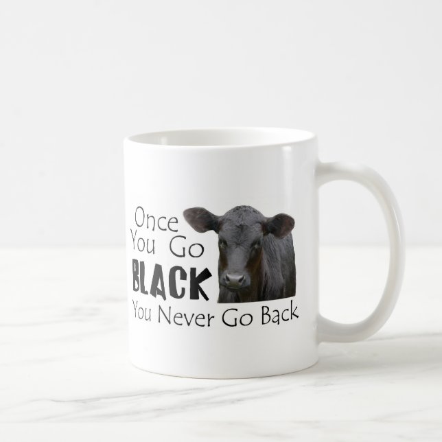 Gehen Angus schwarzes Kaffeetasse (Rechts)