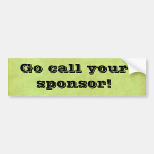 gehen Anruf Ihr Sponsor Autoaufkleber