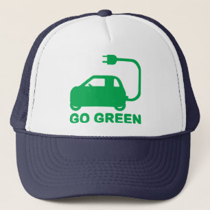 Gehen ~ Antriebs-elektrische Autos grüner Truckerkappe
