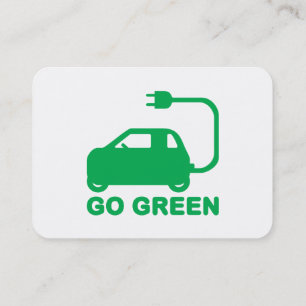 Gehen ~ Antriebs-elektrische Autos grüner Visitenkarte