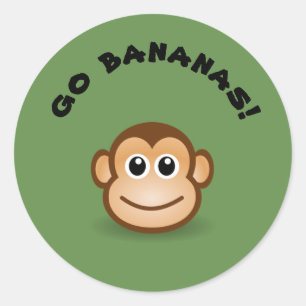 gehen Bananen Runder Aufkleber