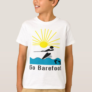 Gehen barfuß - barfüßigWasserski T-Shirt