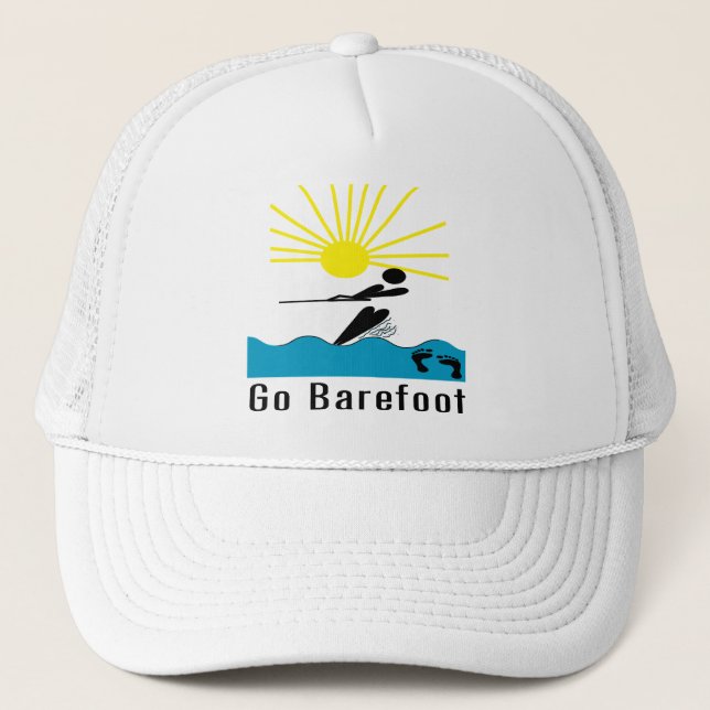 Gehen barfuß - barfüßigWasserski Truckerkappe (Vorderseite)