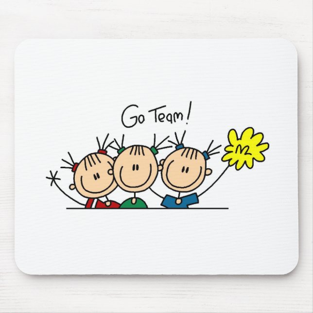 Gehen Cheerleadern Mousepad des Team-drei (Vorne)