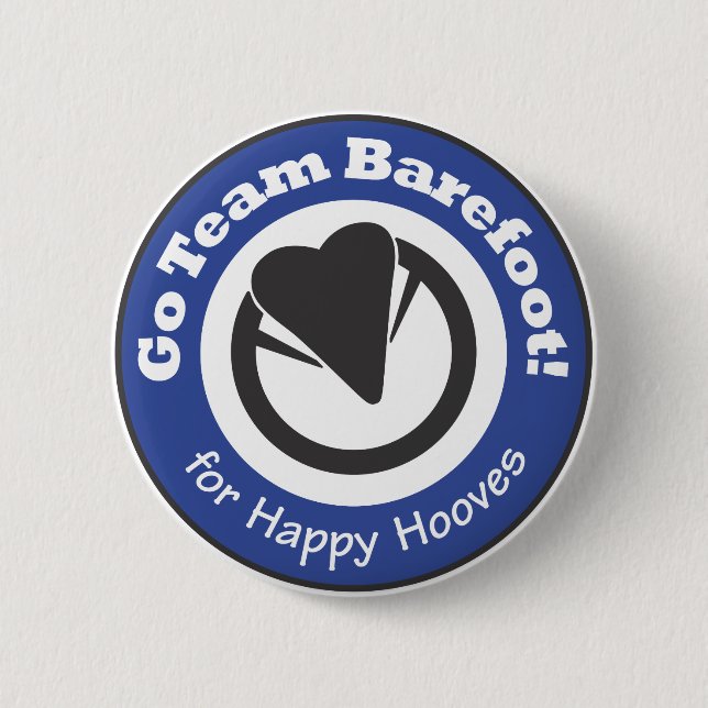 Gehen das barfüßigteam! Knopf Button (Vorderseite)
