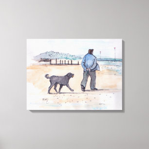 gehen der Hund - 07 Leinwanddruck