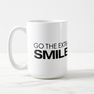 Gehen die Extralächeln-Tasse Kaffeetasse