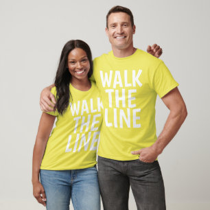 GEHEN die LINIE, die schwarzen T - Shirts u. die