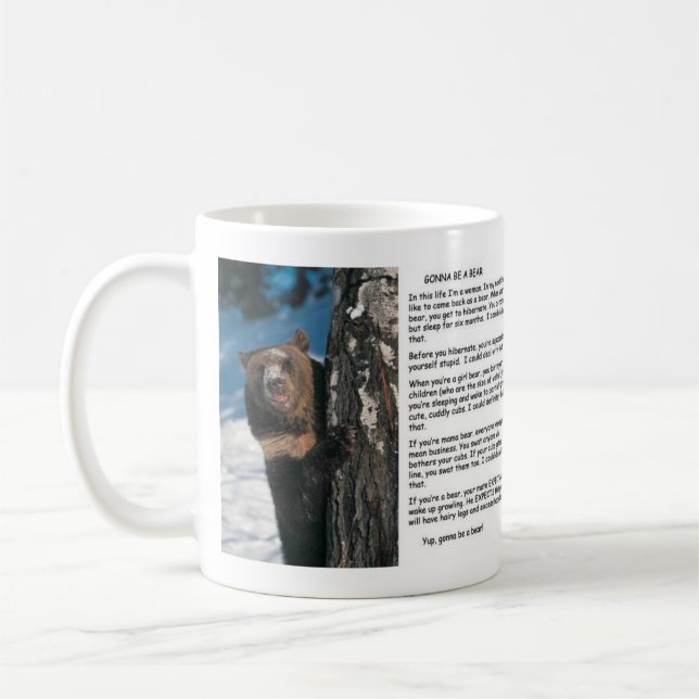 Gehen, ein Bär zu sein Kaffeetasse (Links)