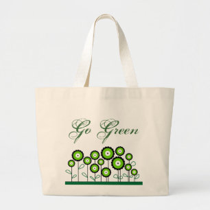 GEHEN elegante Taschen-Tasche GRÜNE Jumbo Stoffbeutel
