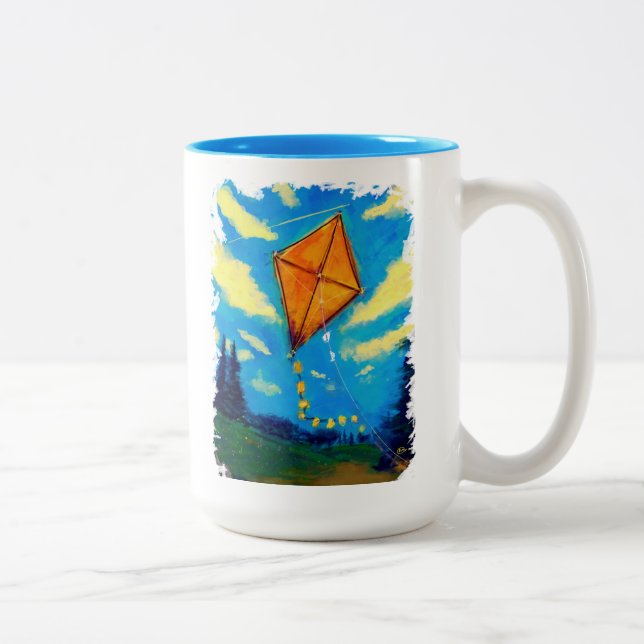 Gehen Fliege ein Drachen - Tasse (Rechts)