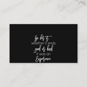 gehen für sie, wo es endet gut oder schlecht war  visitenkarte