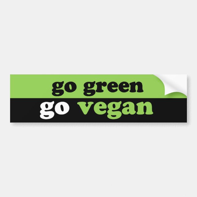 gehen Grün gehen vegan Autoaufkleber (Vorne)