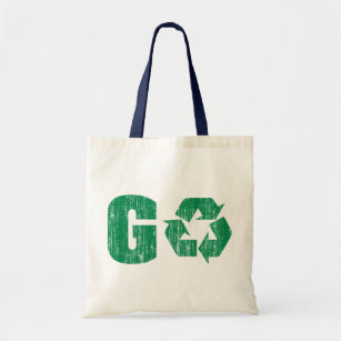 Gehen Grün recyceln Tragetasche
