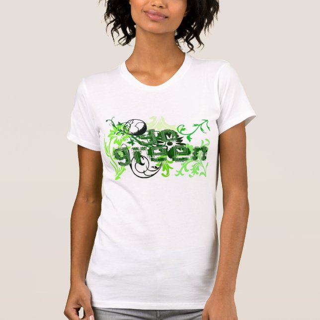 Gehen Grün T-Shirt (Vorderseite)