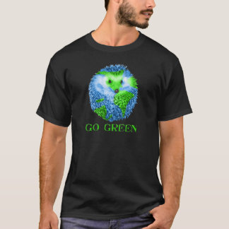 Gehen Hedgie grünes T-Shirt