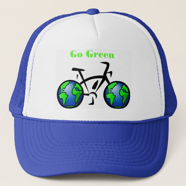 Gehen Hut grüner Truckerkappe (Vorderseite)