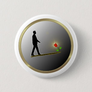 Gehen in Richtung Hoffnung Minimalistische Silhoue Button