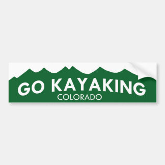 Gehen Kayaking Colorado-Autoaufkleber Autoaufkleber